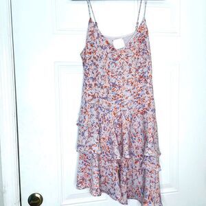 Prose and Poetry Asymmetrical Ruffle Floral Dress.